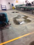 Before a completed cleaning service project in the area