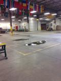 Before a completed cleaning service project in the area