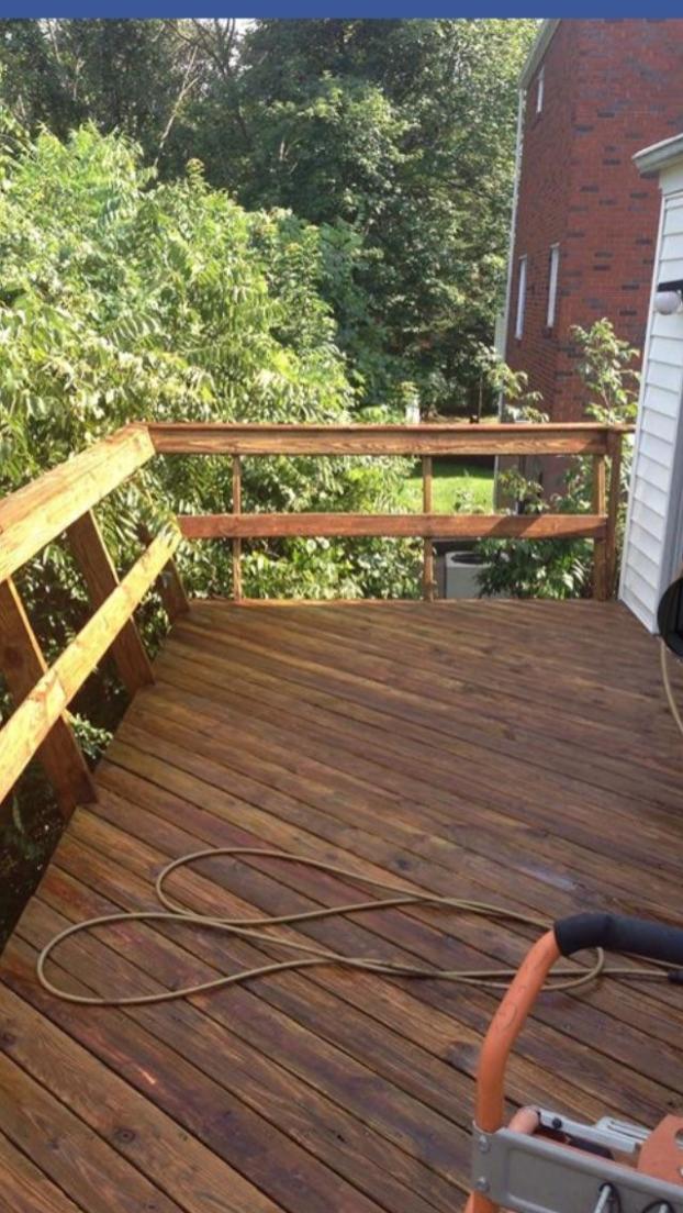 After a completed cleaning service project in the area