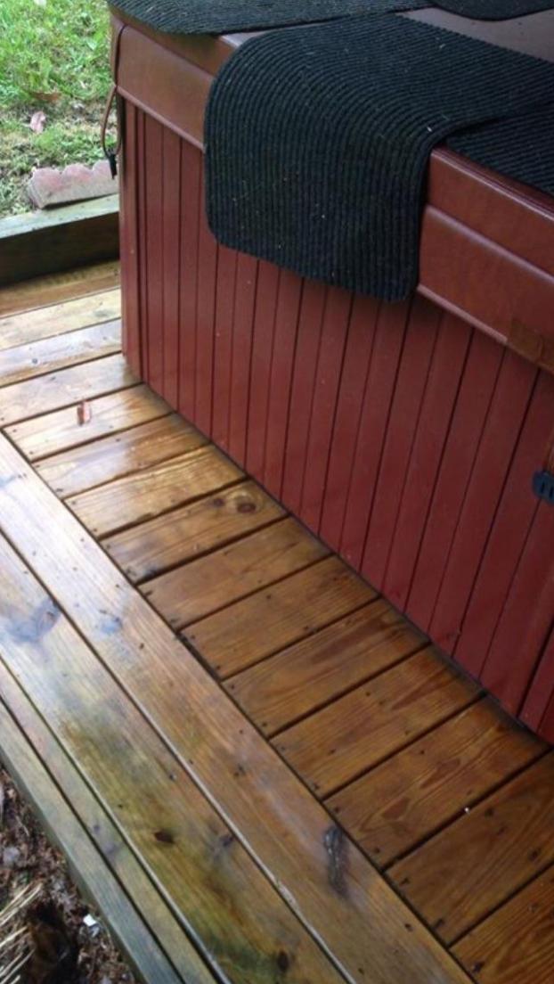 After a completed cleaning service project in the area